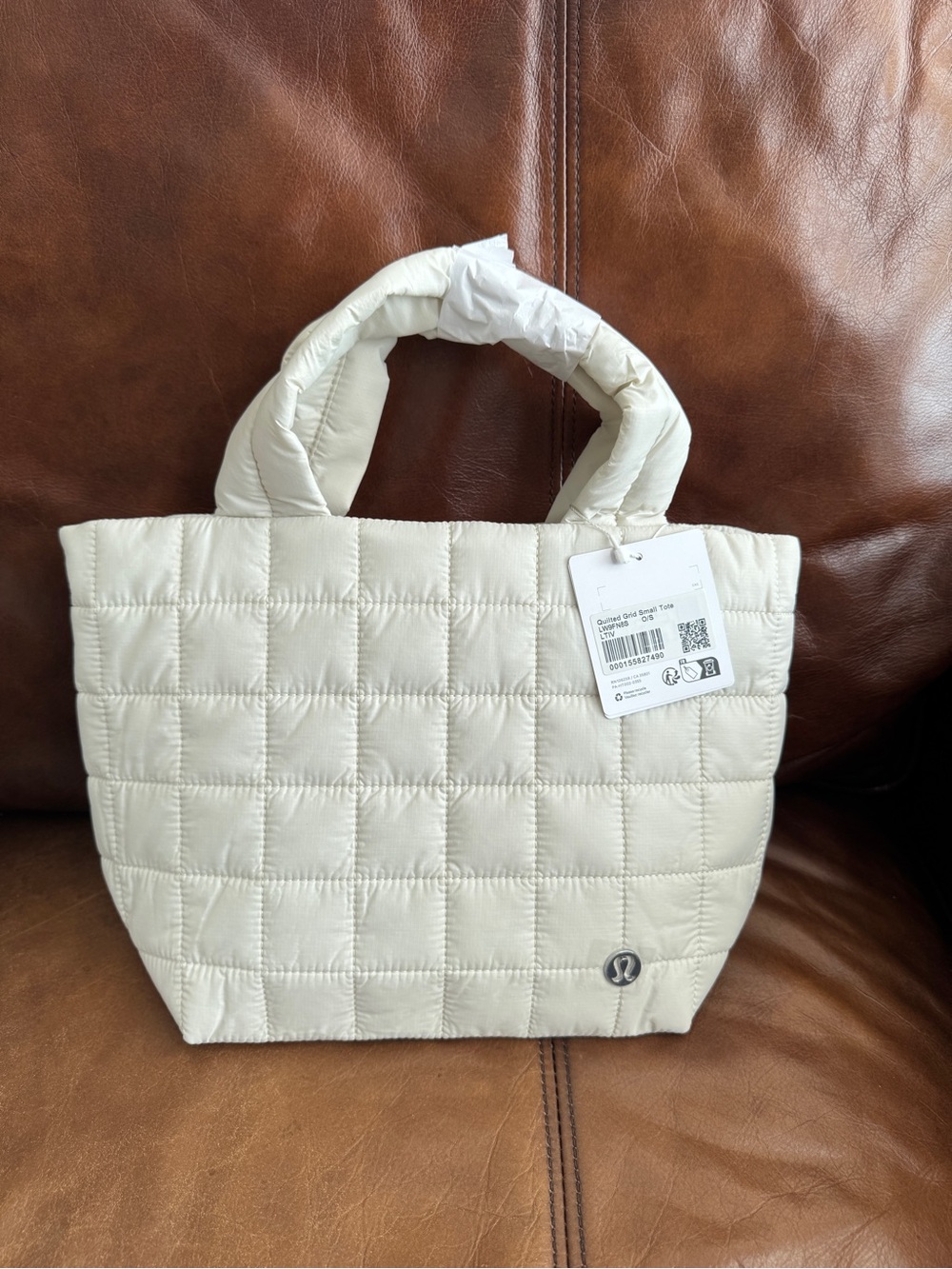 lululemon athletica Quilted Cream Mini Tote